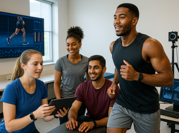 students in sports lab
